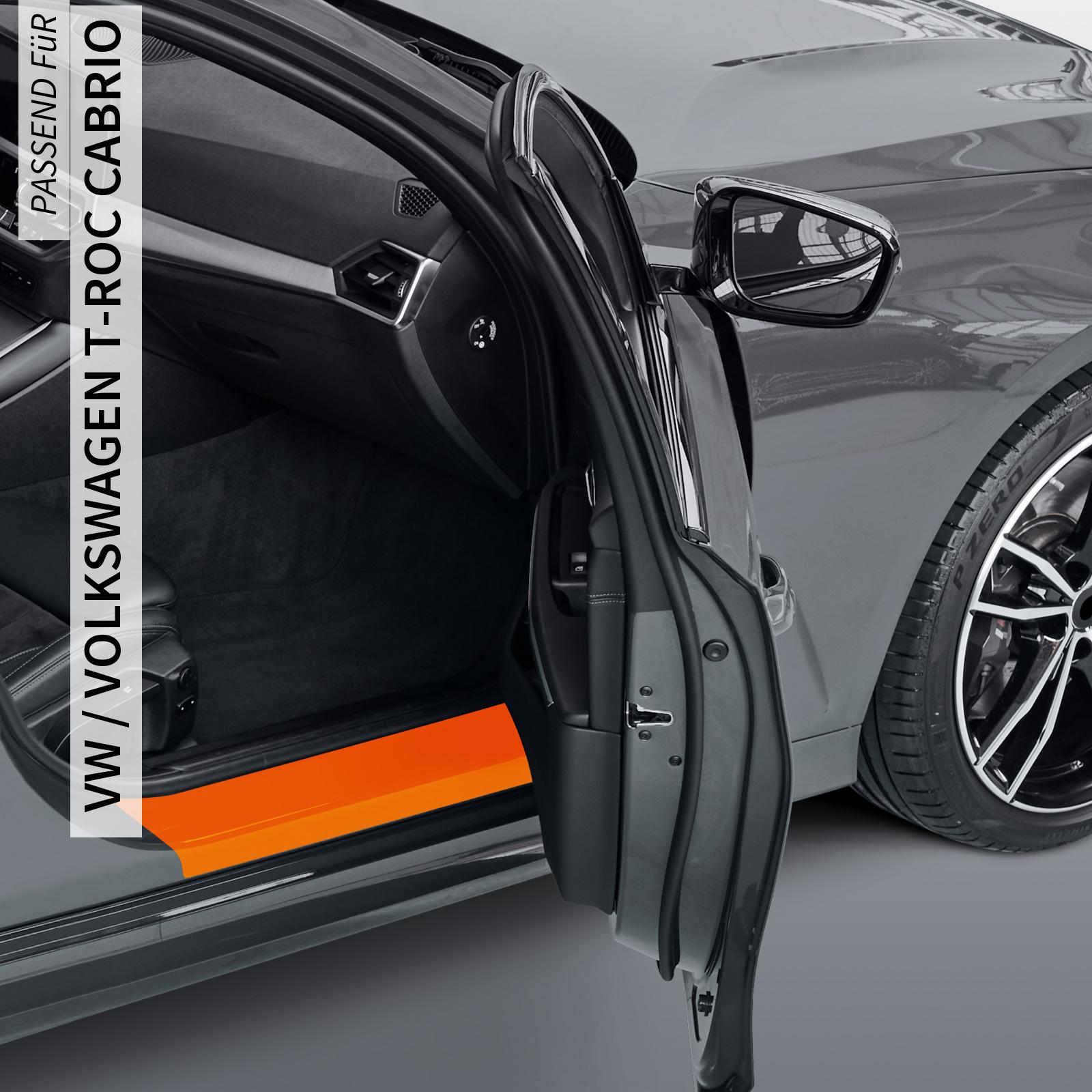 Einstiegsleistenschutzfolie für VW / Volkswagen T-Roc Cabrio Typ A1, R-LINE, ab BJ 08/2019 + Facelift