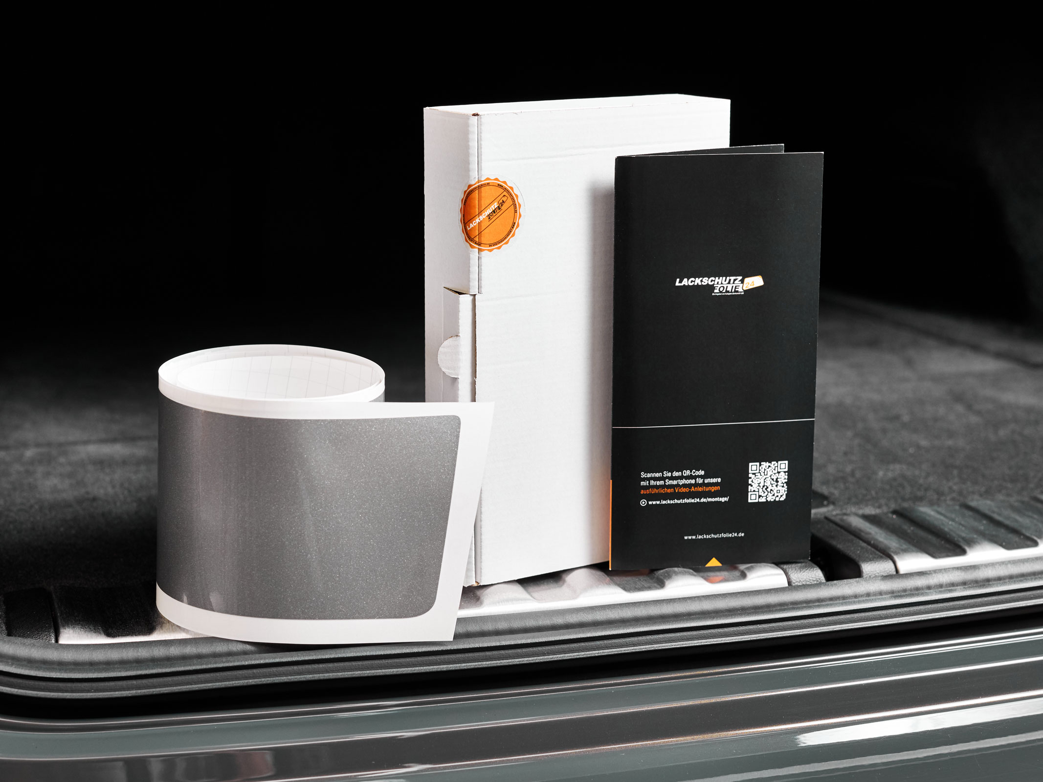 Ladekantenschutzfolie - Silber Glatt Hochglänzend für Mercedes-Benz B-Klasse Typ W246, BJ 11/2011-01/2019